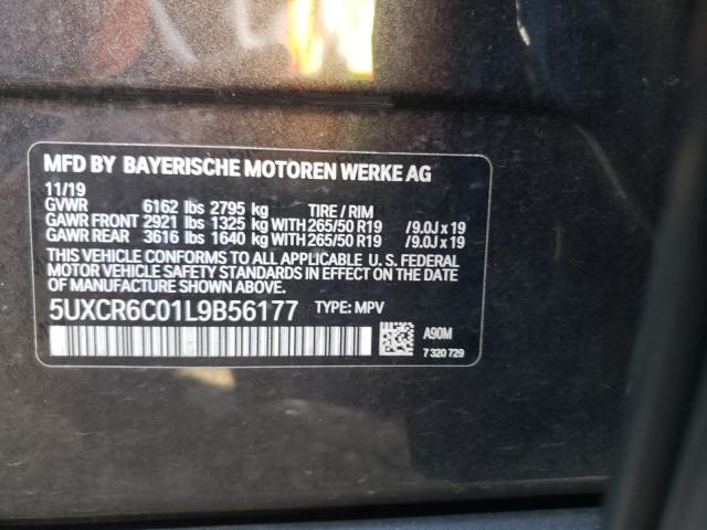 BMW X5 Xdrive40I 2020 Charcoal 3.0L 6 vin: 5UXCR6C01L9B56177