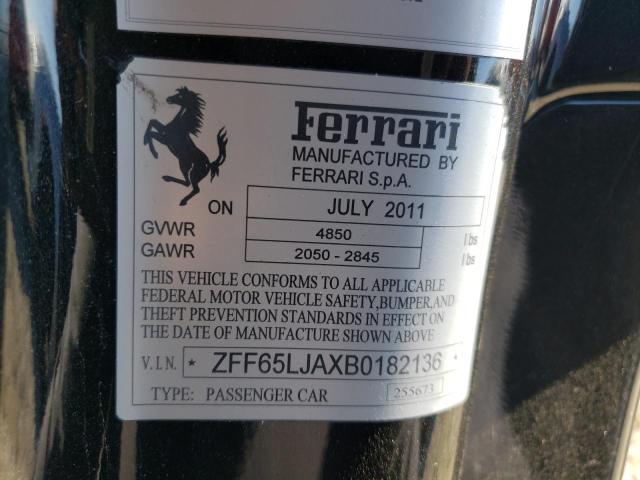 Ferrari California 2011 Black 4.3L 8 vin: ZFF65LJAXB0182136